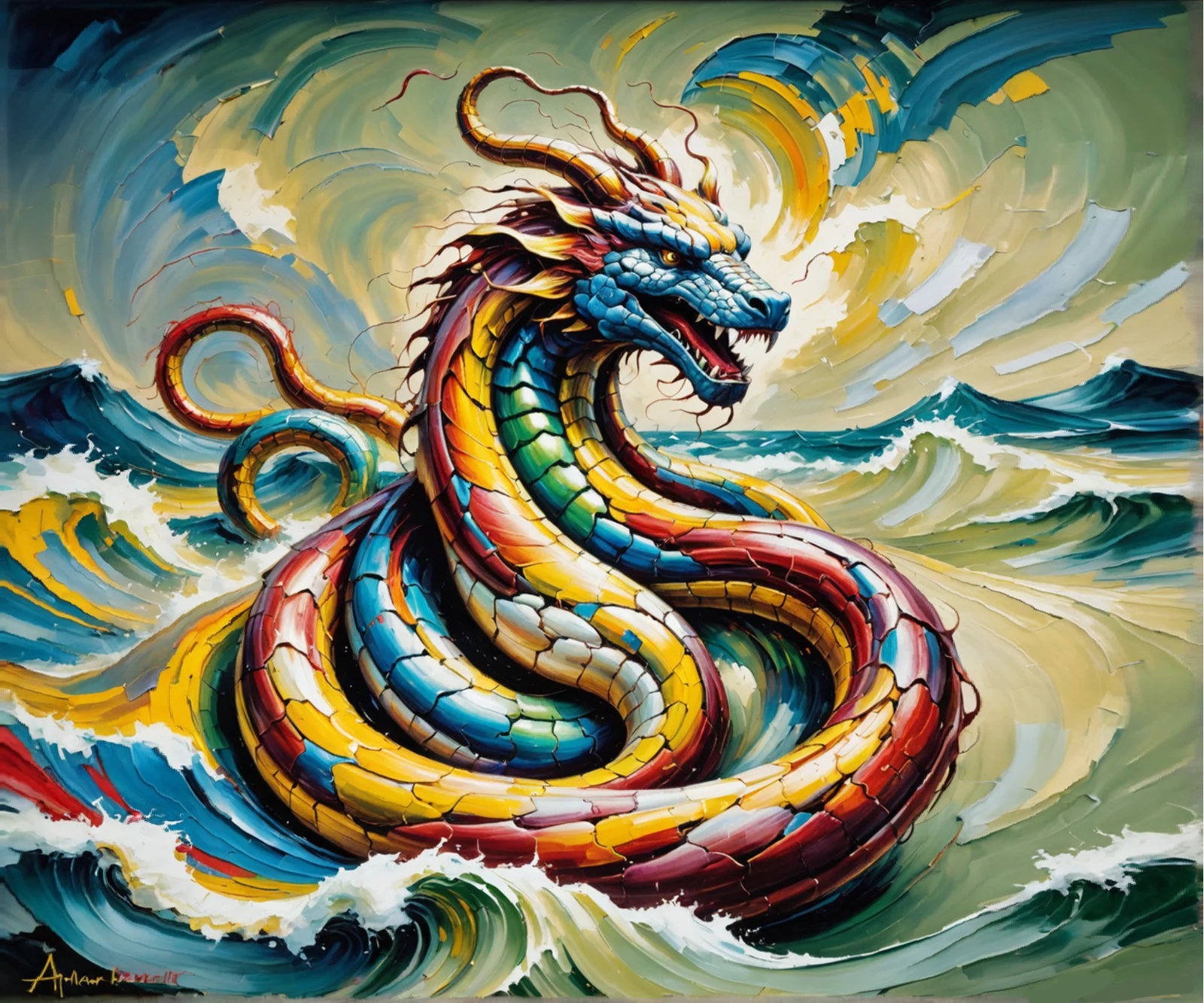 The one I picked to paint first. It's blocked out on canvas, still to finish.